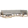 vidaXL Set vanjskih sofa 6 kom. Bijela i svjetlosiva
