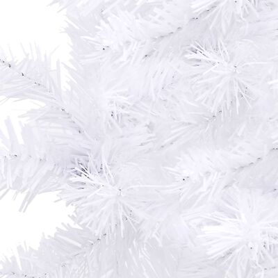 vidaXL Kutno umjetno osvijetljeno božićno drvce bijelo 150 cm PVC