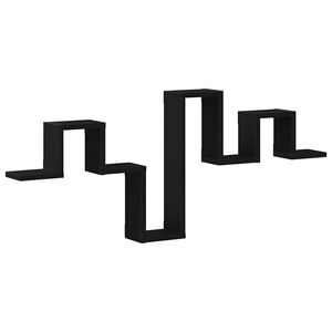 vidaXL Polica na zidu Zidne s pohranom Crni hrast 104.5 x 43 x 10 cm