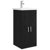vidaXL Kupaonski umivaonik s sudoperom Crni hrast 42 x 40 x 84,5 cm
