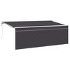 vidaXL Skrovita tenda Antracit 400 x 200 cm Poliester i aluminij