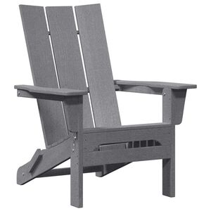 vidaXL Sklopiva Adirondack stolica Svijetlo siva 80,5 x 74,5 x 92 cm
