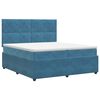 vidaXL Boxspring krevet s madracem Plava 200 x 200 cm Bar&scaron;un