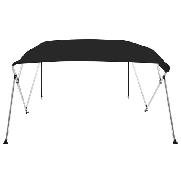 vidaXL Tenda bimini s 4 luka crna 243x180x137 cm