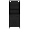 vidaXL Highboard Crni hrast 69,5 x 34 x 180 cm Konstruirano drvo