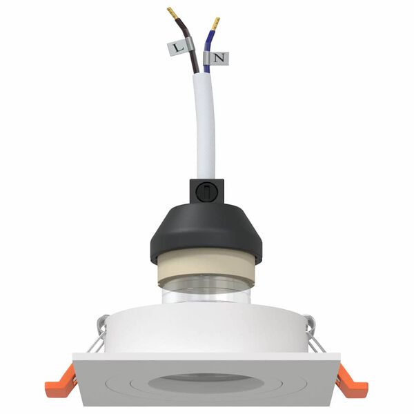 vidaXL Reflektor 12 pcs Bijelo 9 x 9 x 2 cm Aluminij