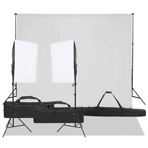 vidaXL Oprema za fotografski studio sa setom svjetala i pozadinom