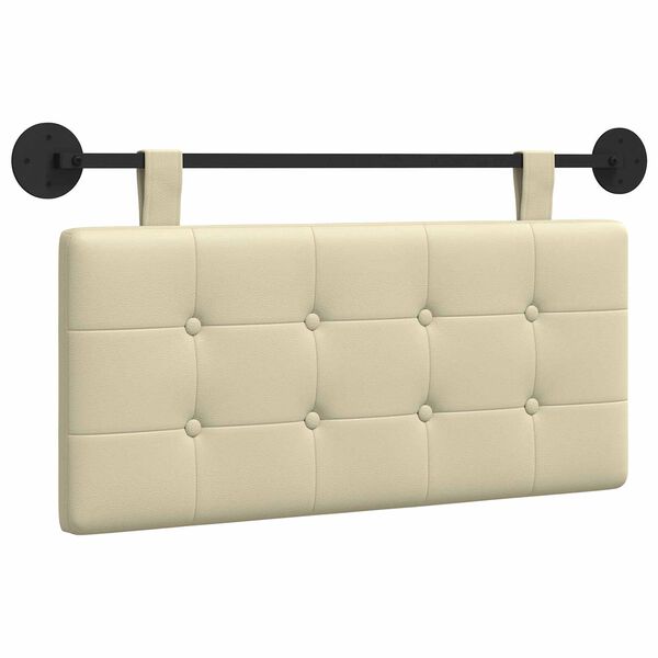 vidaXL Držeće uzglavlje Zidne Krema 100 x 55 x 5 cm Lažna koža