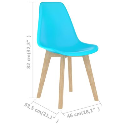 vidaXL Blagovaonske stolice od plastike 2 kom plave