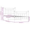 vidaXL Metalni okvir kreveta uzglavlje i podnožje crni 80x200 cm