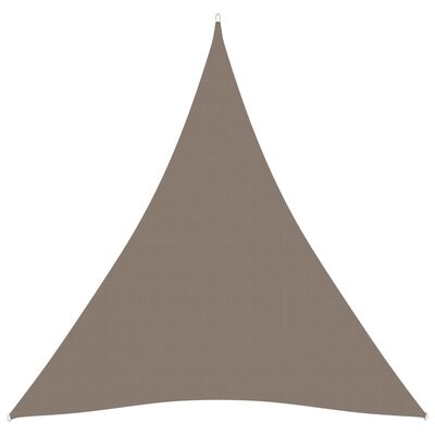 vidaXL Jedro protiv sunca od tkanine trokutasto 4 x 4 x 4 m smeđe-sivo