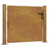 vidaXL Vrtna vrata 100x75 cm Corten čelik