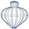 vidaXL Božićni vrh svjetla 192 LED lampica Plava &Oslash; 45 x 40 cm