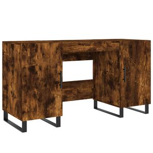 vidaXL Radni stol boja dimljenog hrasta 140x50x75 cm konstruirano drvo