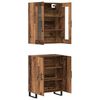 vidaXL Highboard 2 pcs Staro drvo Konstruirano drvo