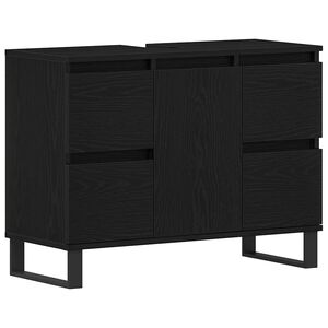 vidaXL Kupaonski ormar Crni hrast 80 x 33 x 60 cm Konstruirano drvo