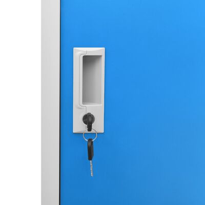 vidaXL Ormarić s ključem svjetlosivi-plavi 90 x 45 x 92,5 cm čelični