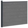 vidaXL Panel ograde WPC i aluminij Siva