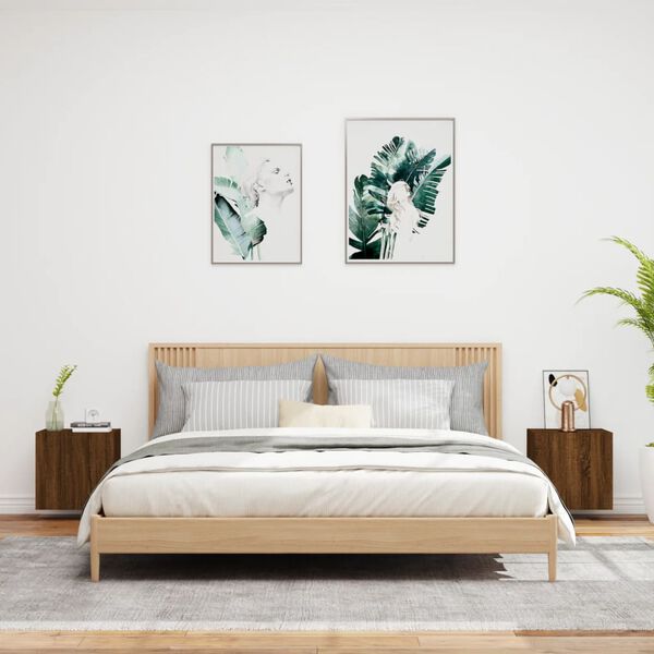 vidaXL Zidni TV ormarići 2 kom boja hrasta 40,5x30x40 cm drveni