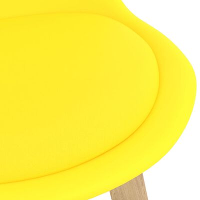 vidaXL Barski stolci 2 kom žuti PP i masivna bukovina