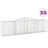 vidaXL Lučne gabionske ko&scaron;are 6 kom 400x50x100/120cm pocinčano željezo