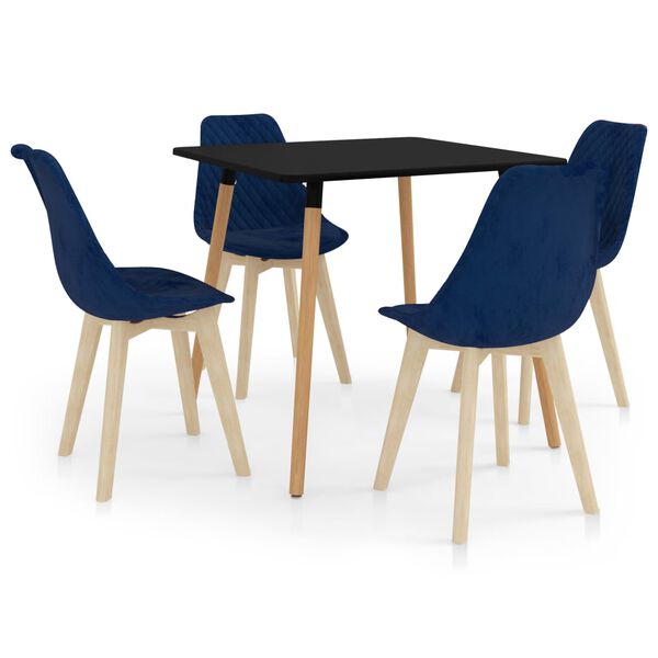 vidaXL 5-dijelni blagovaonski set plavi