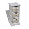 240796 vidaXL Wooden Storage Rack 3 Weaving Baskets White