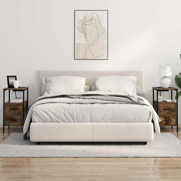 vidaXL Noćni ormar Dimljeni hrast 30 x 48 x 61 cm Konstruirano drvo