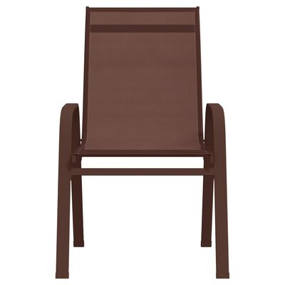 vidaXL Složive vrtne stolice od tekstilena 6 kom smeđe