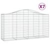 vidaXL Lučne gabionske ko&scaron;are 7 kom 200x50x100/120cm pocinčano željezo