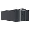 vidaXL Vrtno spremi&scaron;te 257 x 489 x 181 cm metalno antracit