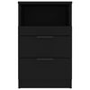 vidaXL Noćni ormarić crni od konstruiranog drva