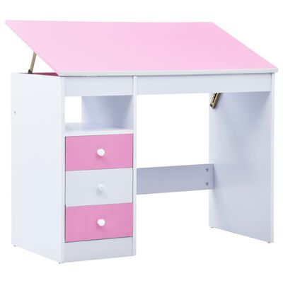 vidaXL Dječji nagibni stol za učenje i crtanje ružičasto-bijeli