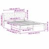 vidaXL Okvir kreveta smeđe i tamnosivo 140 x 200 cm Masivna borovina