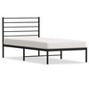vidaXL Metalni okvir za krevet s uzglavljem crni 107x203 cm
