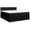 vidaXL Krevet s oprugama i madracem crni 200x200 cm od tkanine