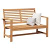 vidaXL klupa Smeđa 110 x 65 x 76,5 cm Čvrsto teak drvo