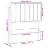 vidaXL Tapecirani uzglavlje Smeđa i crna 75 cm Čvrsto borovo drvo
