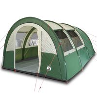 vidaXL Šator za kampiranje za 4 osobe zeleni 483x340x193 cm taft 185T