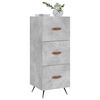 vidaXL Komoda siva boja betona 34,5x34x90 cm od konstruiranog drva