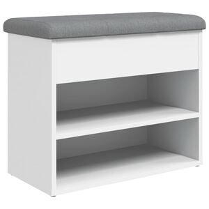 vidaXL Klupa za cipele bijela 62x32x50 cm inženjerski drvo