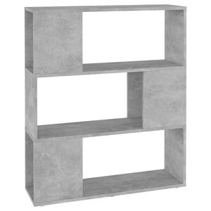 vidaXL Ormarić za knjige / pregrada boja betona 80x24x94 cm drvena