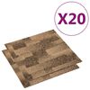 vidaXL Podni tepih 20 pcs Smeđa 50 x 50 cm PP