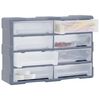 vidaXL Organizator s 8 velikih ladica 52 x 16 x 37 cm