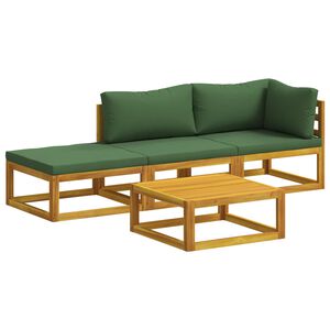 vidaXL Set sofe 4 kom. Prirodna Čvrsto drvo akacije