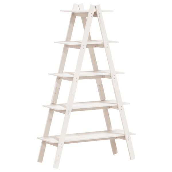 vidaXL Polica s 5 razina u A-obliku 110x40x180,5 cm masivna borovina