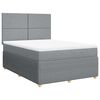 vidaXL Krevet box spring s madracem svjetlosiva 160x200 cm tkanina