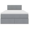 vidaXL Krevet s prostorom za pohranu s LED-om Svijetlo siva tkanina