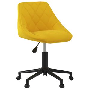 vidaXL Okretna uredska stolica boja senfa bar&scaron;unasta