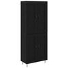vidaXL Highboard Crni hrast 69,5 x 34 x 180 cm Konstruirano drvo
